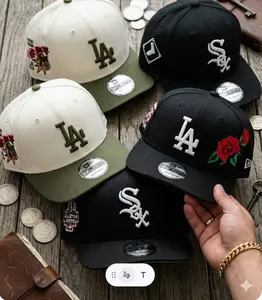 New Era 9FIFTY MLB Snapback Cap – Flat Brim Adjustable Baseball Hat – Dodgers Yankees White Sox Cardinals