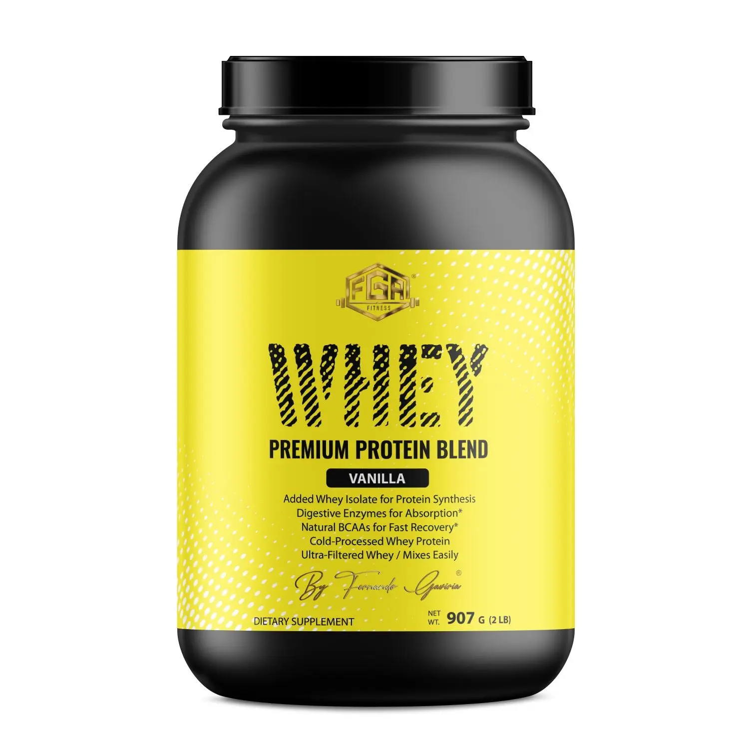 FGA High Protein Whey Protein Supplement, 2lb Vanilla Dietary Fitness Supplement