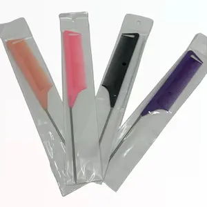 Gifted Cosmetics Parting Combs for Braiding Hair, Fine Tooth Hair Comb, Stainless Steel Pin Tail Comb for Sectioning and Styling Heatless Styling Professional Pointed Tail Hair Comb braiding  comb toddler girl