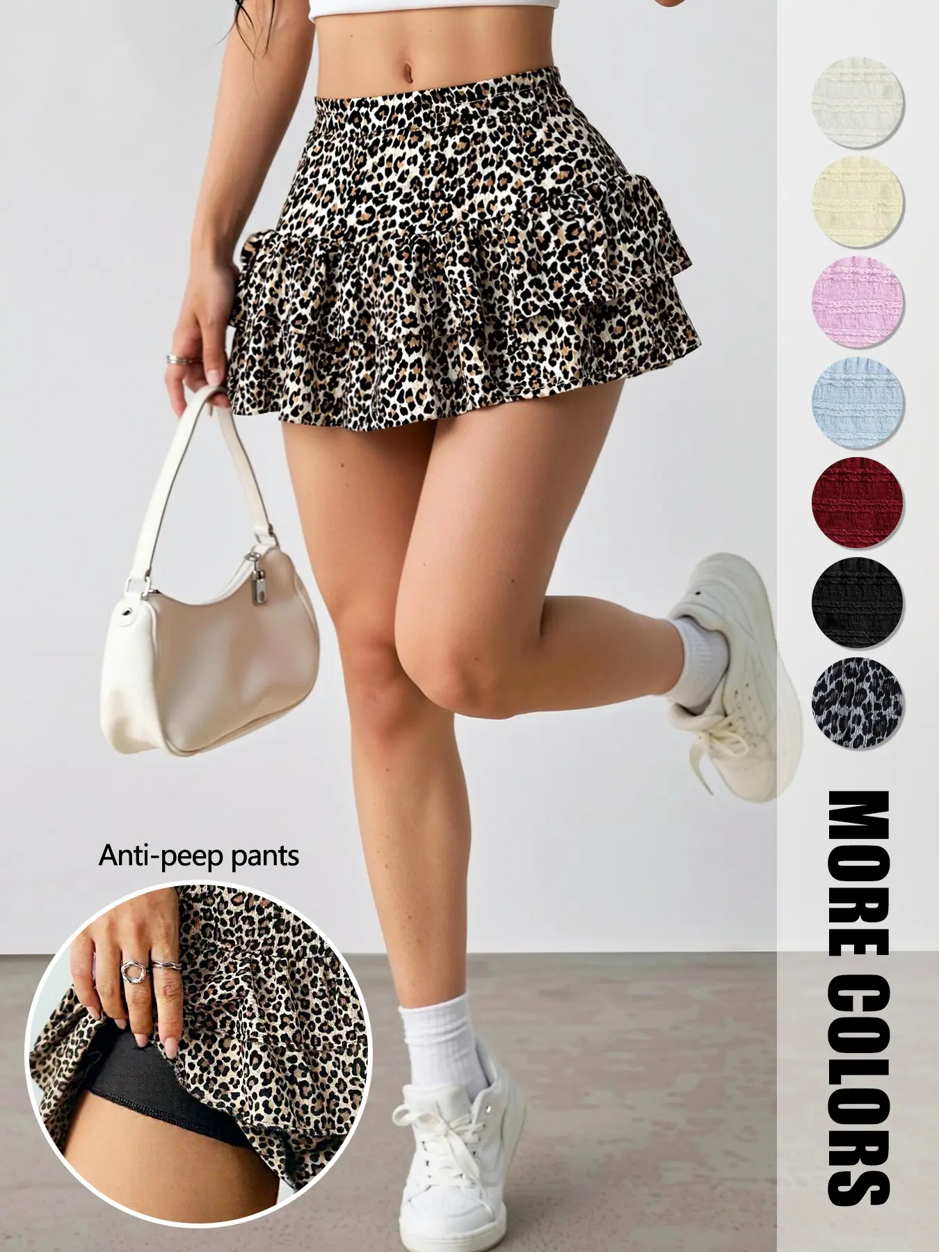 Women's Pleated Ruffled Mini Skirt, Pleated Sports Skirt, Fashion Sports Skirt, Athletic Skirts, Athletic Skorts, with Lace High Waist Attached Leggings Double-Layer Flared Design Comfortable Fabric Suitable for Outdoor Leisure Activities Daily Wear