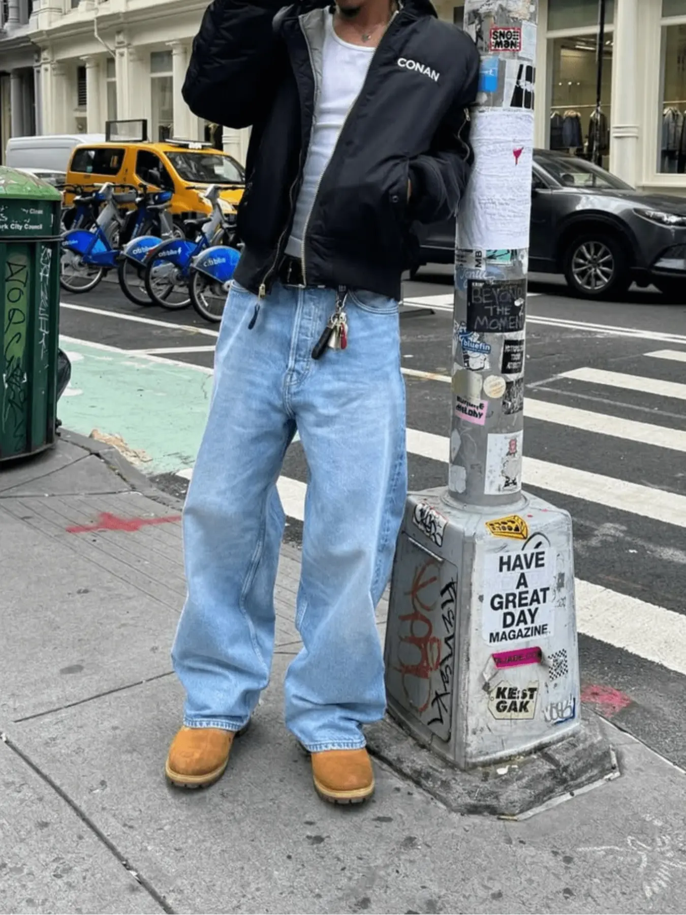 Men's Loose Fit Denim Jeans, Wide Leg Washed Jeans with Slant Pockets, Casual Cotton Daily Wear, Versatile Streetwear Fashion Trendy Jeans, Plain Denim Trousers, Denim Pants