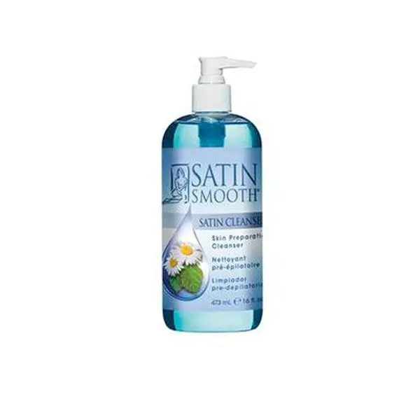 Pre-Wax Skin Preparation Cleanser Kit for Waxing Hair Removal - Gentle Soothing Glycerin Liquid with Silky Conditioning Formula, Witch Hazel, Cleansing 16 fl. oz (500mL), Flawless Cotton Pad Included for Face & Body Care, Fresh