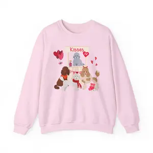 Poodle Valentines Sweatshirt, Valentines Day Gift To Poodle Mom