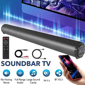 Wireless Surround Sound Bar System BT Subwoofer 4 Speaker TV Home Theater Remote Durable Audio Bluetooth Connection Charging
