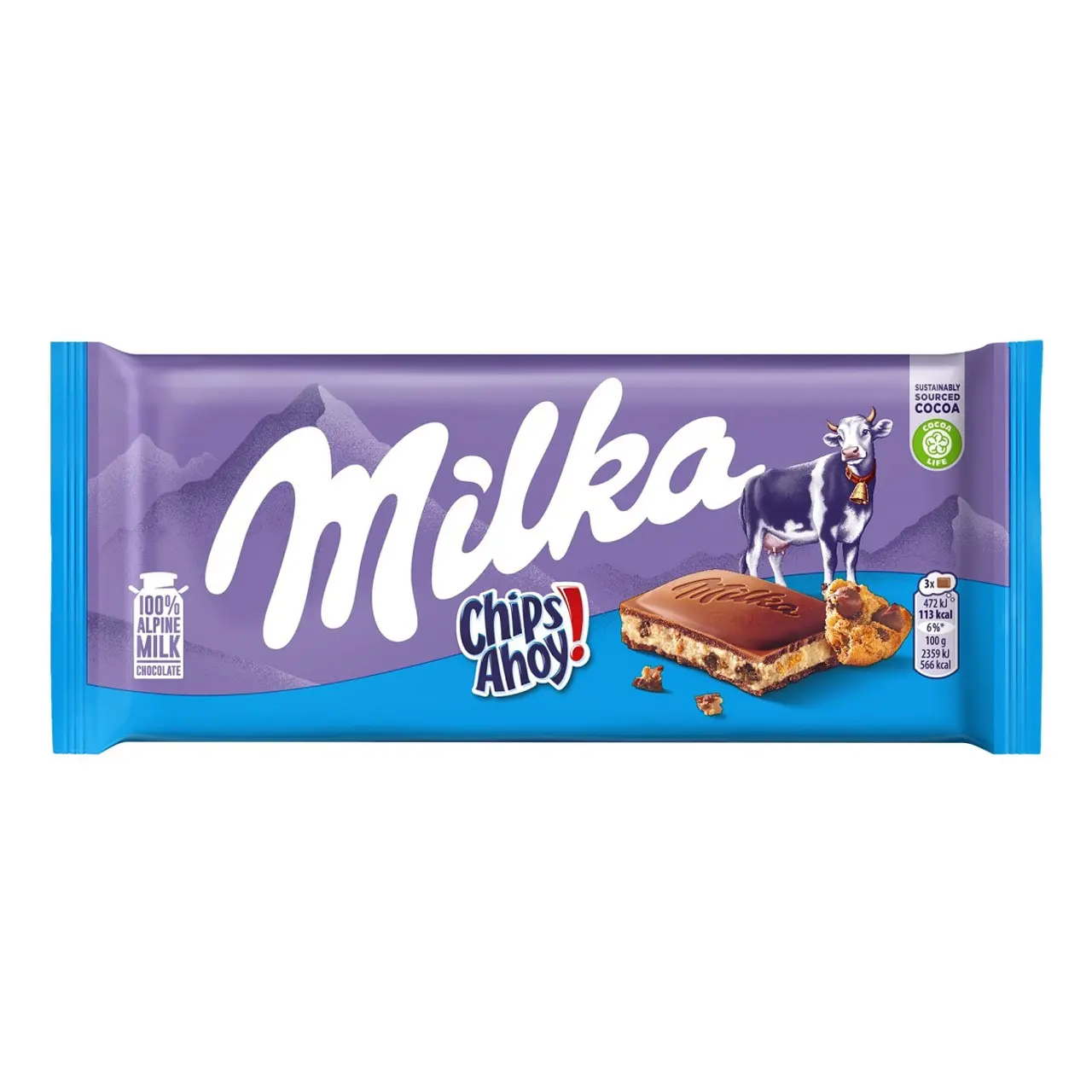 MILKA CHIPS AHOY 100g chocolate bar