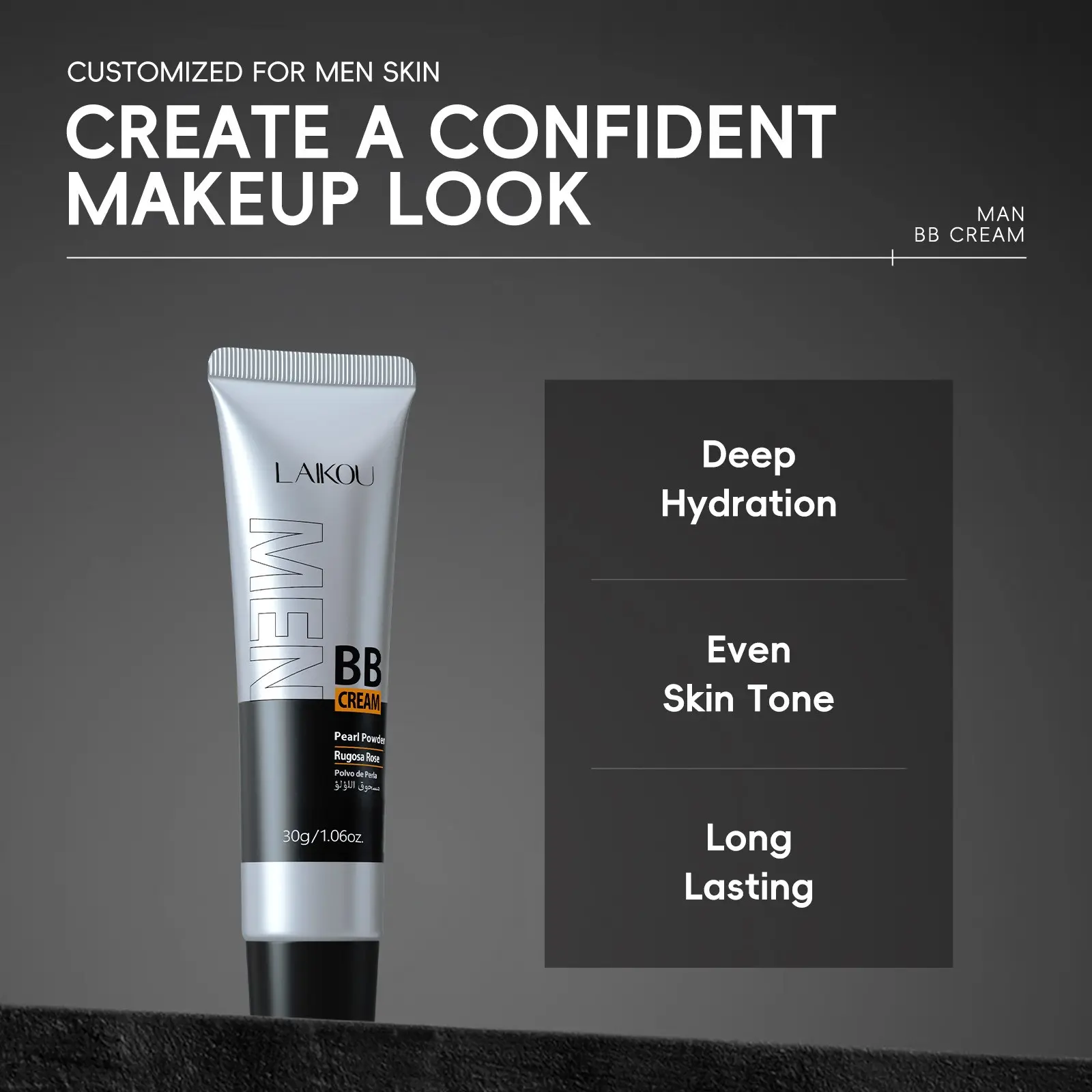 Mens BB Cream Concealer for Acne Scars Dark Circles Shadow SPF Sunscreen Oil Control Matte Finish Non Greasy Hydrating Lightweight Neutralizes Redness Evens Skin Tone For Men Daily Use Makeup Korean Skincare K Beauty 30g