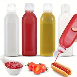 Squeeze Bottles, Sauce Bottles, Condiment Squeeze Bottles, Squeeze Condiment Bottles, Sauce Squeeze Bottles for Salad BBQ Baking Roasting Camping, Kitchen Utensils, Apartment Essentials, College Dorm Essentials, Back To School Supplies, Syrup Dispenser