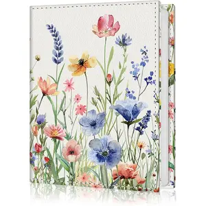 Photo Album 4x6, 56 Pockets Small Picture Book Botanical Wild Flowers, Personalized Large Capacity Mini PU Leather Picture Album Gift for Family Graduation Wedding Travel