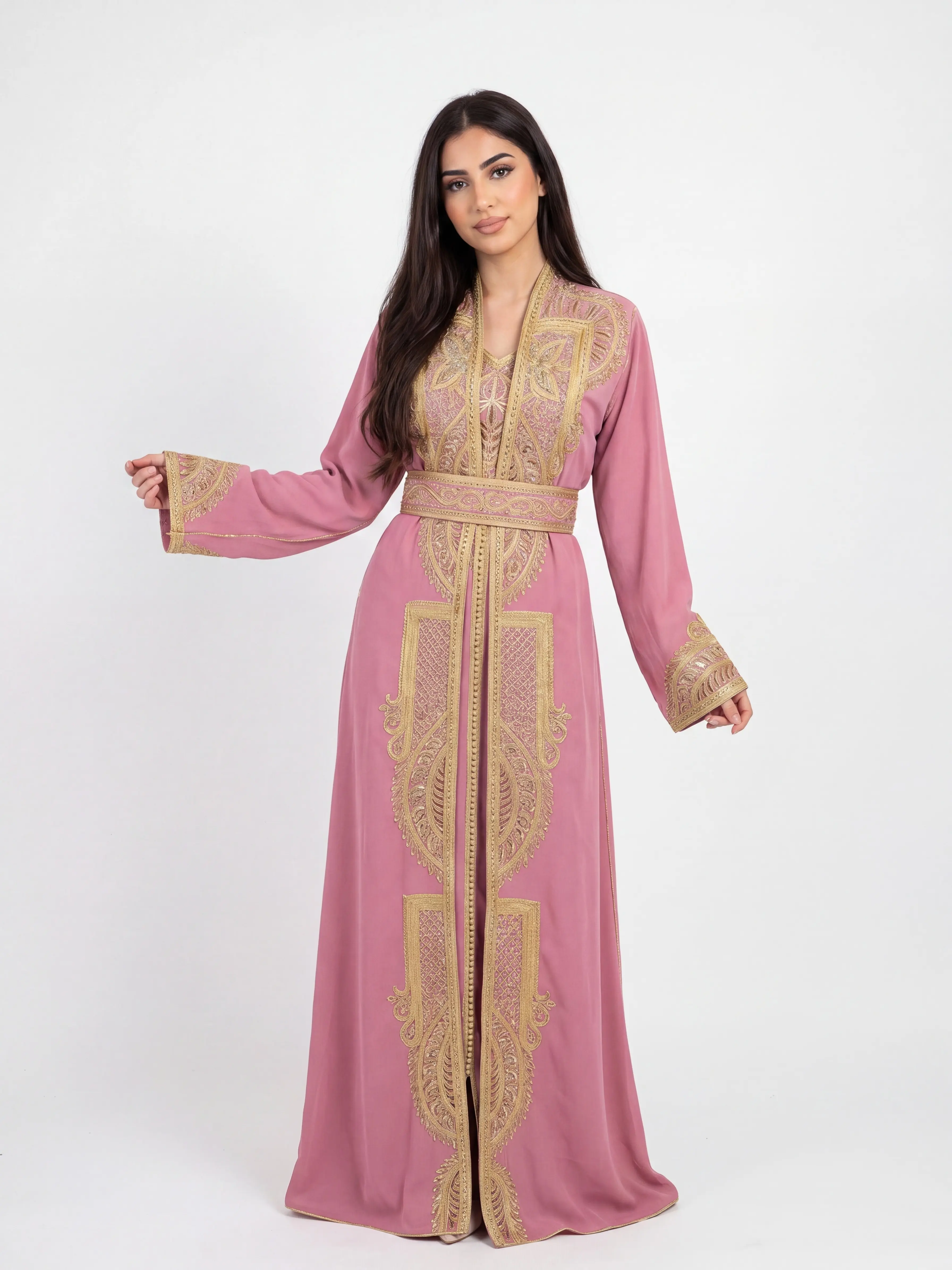 Raya Kuftan - Women's Embroidered Moroccan Caftan, Wedding, Robe, Traditional Dress, Abaya - Perfect for Eid, Ramadan