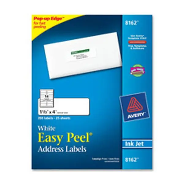 Avery Smudge-Free Inkjet Address Stick-On Labels & Stickers, 1x4 in Paper Labels with Templates, 500-PK White Perforated Sheets, Shipping-Friendly, Inkjet Printer-Compatible, Easy Access