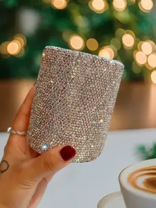 Starry Desktop Multi-Functional Storage Barrel, Luxurious Rhinestone Office Pen Holder, Makeup Brush Tub, One Bucket Multiple Uses, Stationery Storage Organizer, Desk Accessories