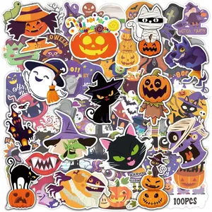 Halloween Stickers |   100 PCS Halloween Party Favors - Halloween Games Toys Gifts Party Supplies - Crafts Accessories Treats Bulk  Classroom