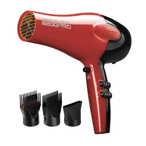 RED by KISS 2200 Tourmaline Ceramic Hair Dryer 3 Styling Attachments