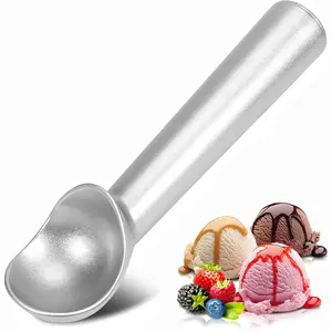 Non-Stick Ice Cream Scoop - 7" One-Piece Aluminum, Anti-Freeze Design for Hard Ice Cream, Gelato, Sorbet, Easy to Clean