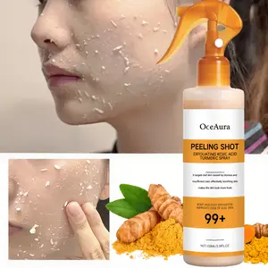 100ml Kojic Acid & Turmeric Exfoliating Spray - Contains Kojic Acid and Turmeric Ingredients - Effective Physical Exfoliation for Smoother, More Refined Skin. Suitable for Face, Body, Effectively Evens Out Skin Tone, Skin Exfoliate