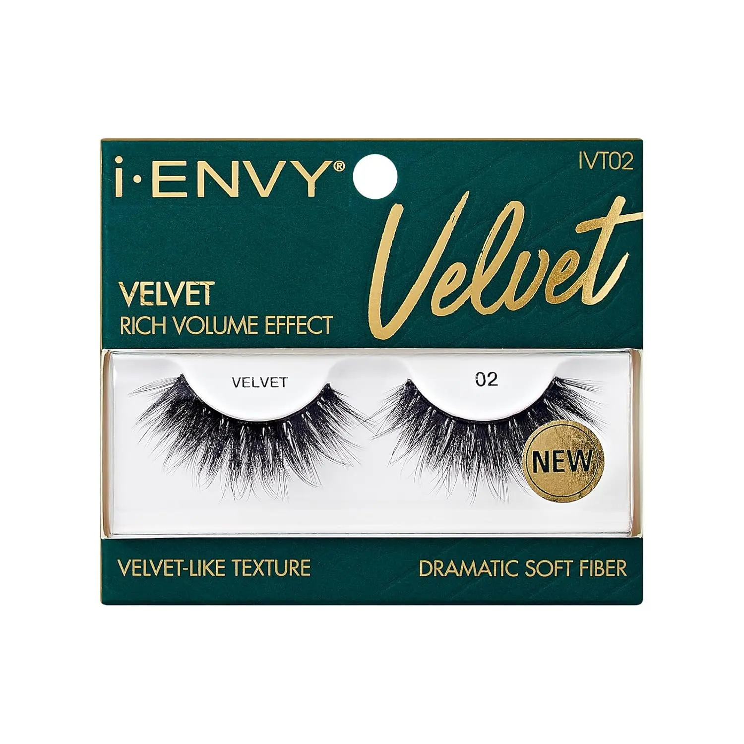 i-ENVY False Lashes, Velvet Soft Dramatic Fluffy Wispy Volume Eyelashes, Reusable Faux Mink Natural Look Extensions Curly Strip Cat Eye Artificial Fake Lashes (IVT02)