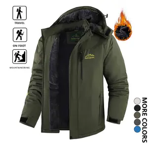 Outdoor Gear Men's Winter Jacket Windproof Ski Snow Coat Fleece Lined Hooded Parka with Multi-Pocket for Travel & Mountaineering Fitted