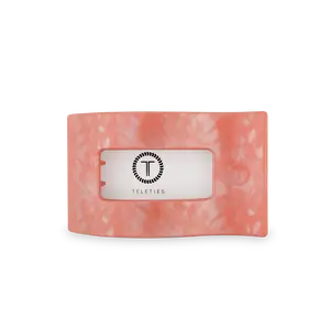 TELETIES - Dreamsicle Medium Flat Rectangle Hair Clip - Lay Flat - Nearly Unbreakable