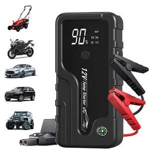 12V Car Jump Starter, 3500A Peak Jump Box, USB Rechargeable Portable Jump Starter with LED Lighting, Smart Short Circuit Protective Car Battery Charger