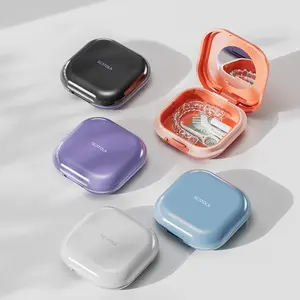 Retainer Case with Mirror, Convenient Storage for Invisalign Aligners & Night Guard, Durable Design for Daily Use