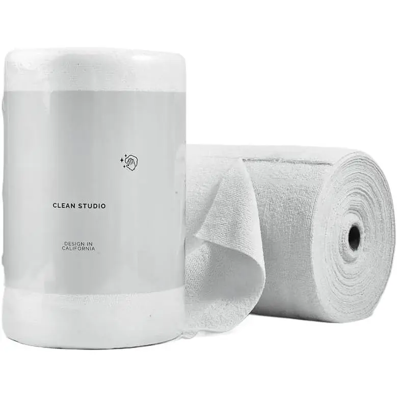 Microfiber Cleaning Cloth Roll - 100 Pack,   Microfiber Towels, 12" x 12", , Washable, Streak Free, Ultra Absorbent Dish Rags for , , Garage or Shop (Grey)