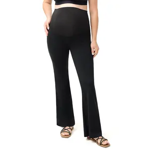 Momcozy Maternity Yoga Pants, MA003 Maternity Flare Leggings Over The Belly, Pregnancy Leggings Buttery Soft Triple Wrap Force tiktok shop pumping bras