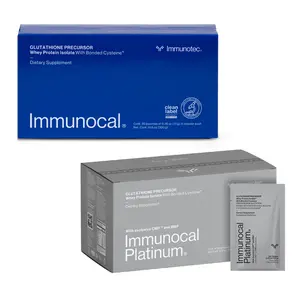 Immunocal Supplement Pack of 2 – 1 Regular and 1 Platinum – Whey Protein Isolate and Glutathione Precursor – 30 Servings