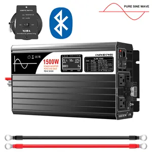 SWIPOWER Pure Sine Wave Power Inverter 1500W 24V DC To 120V with BluetoothSwitch
