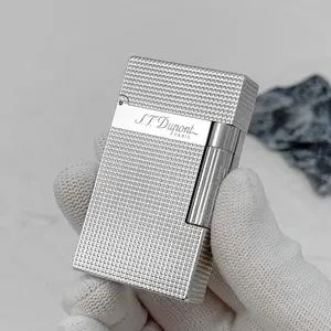 DUPONT 1:1 Guilloche lighter silver luxury White Diamond Head tik tok shop lighter (NO FUEL) 2026 gift boyfriends