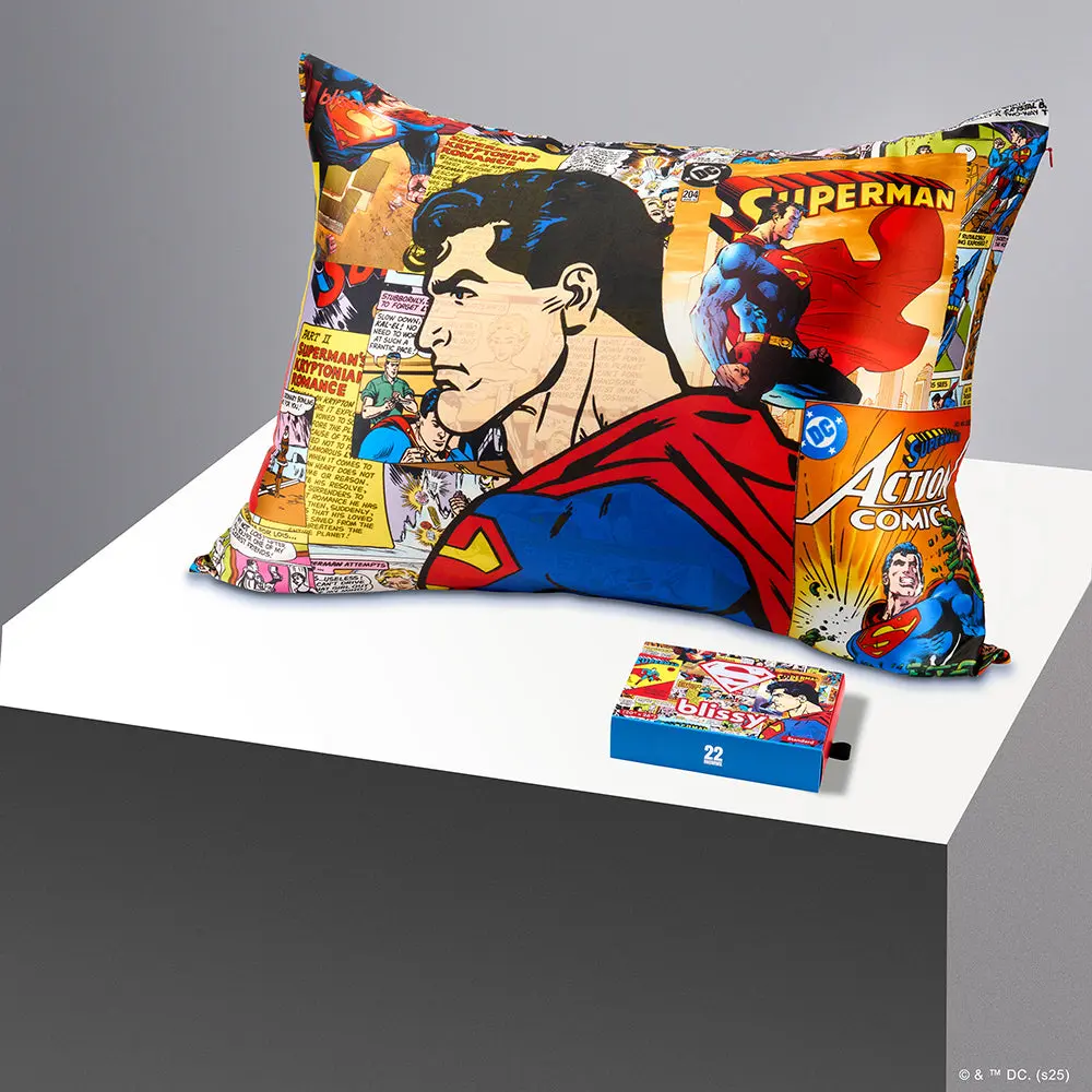 Blissy Superman™ Silk Pillowcase – 100% Mulberry Silk – Improve Hair, Skin & Health While You Sleep
