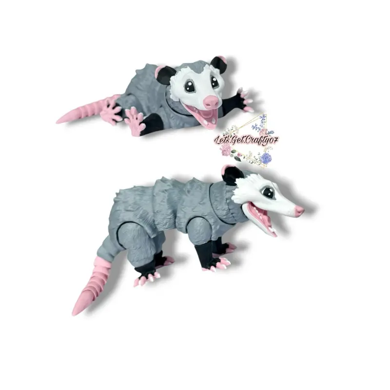 Miniature Opossum | 3d Printed Articulating Figurine with Realistic Appearance and Detailed Features
