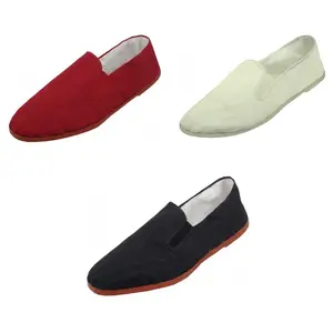 Men’s Kung Fu Shoes Chinese Martial Art Canvas Slipper Slip On