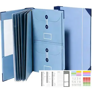 Important Document Organizer - Lightweight Accordion Fold File Folder with Labeled Pockets, A4 Size Fit, Expanding Design for Passports, Birth Certificates & Important Papers, Home & Office Filing Storage System,Summervibes
