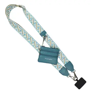 Clip & Go Strap w/Zippered Pouch XOXO, converts your phone case into a hanging cross body carrier, comes with (3) zippered change pouch