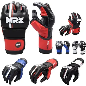 MRX MMA Grappling Gloves with Thumb Protection for Men/Women, PC3 Padding, Quick-EZ Hook-and-Loop Closure, Cut Palm-Side Design