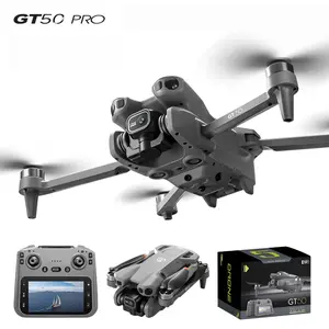 GT50 PRO Foldable Quadcopter with Screen Transmitter, Brushless Motor, Dual Recording Lenses, Multi-Directional Obstacle Sensing for New Pilots