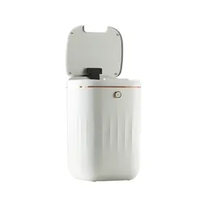 Automatic Touchless Motion Sensor Trash Can White Smart Garbage Can for Bathroom Kitchen