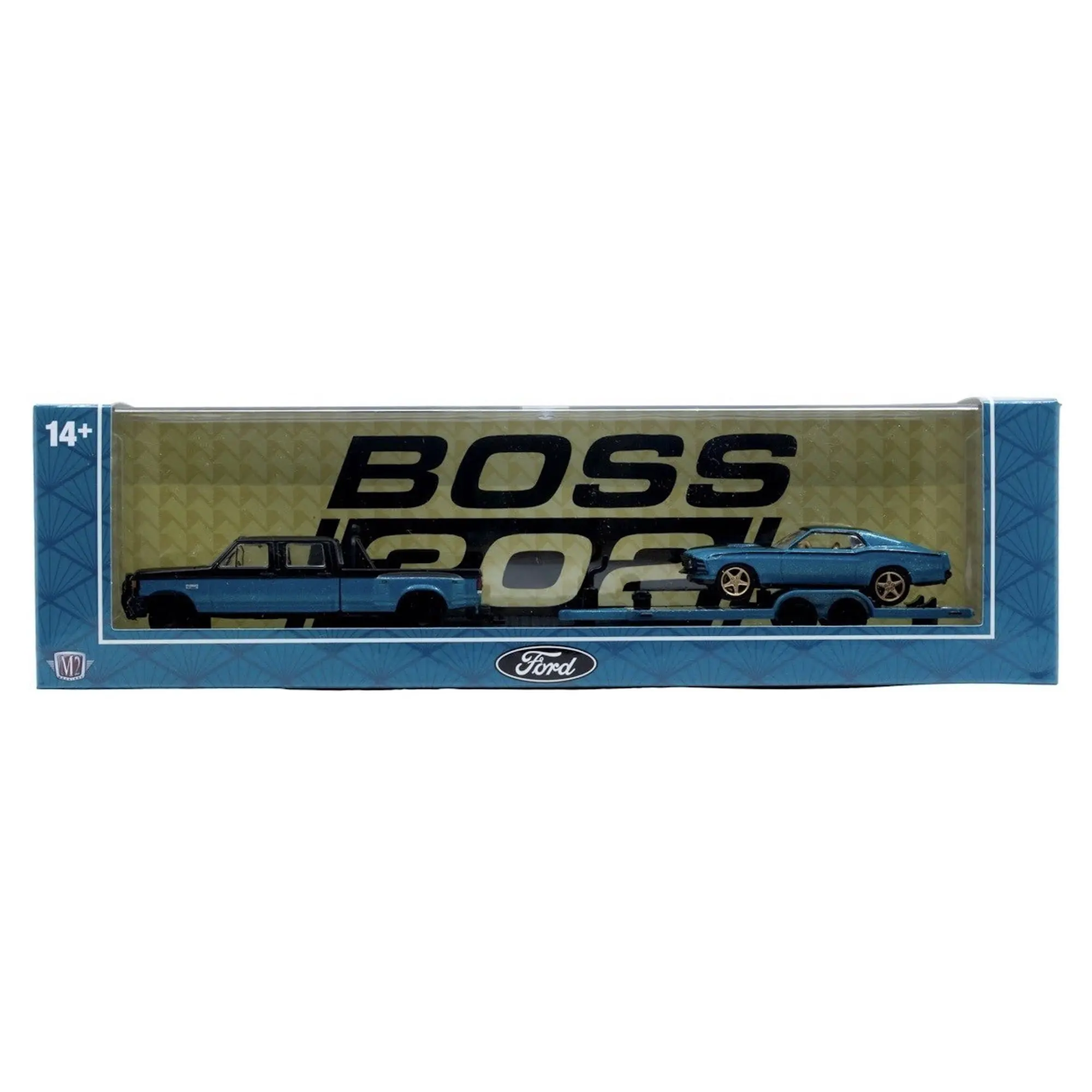 M2 Machines 1990 Ford F350 OBS Dually & '70 Ford Mustang Boss Custom R99 Hauler