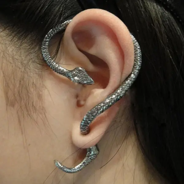 Snake Ear Stud Cuff Wrap Earring - Fashion Gothic Punk Wind - New