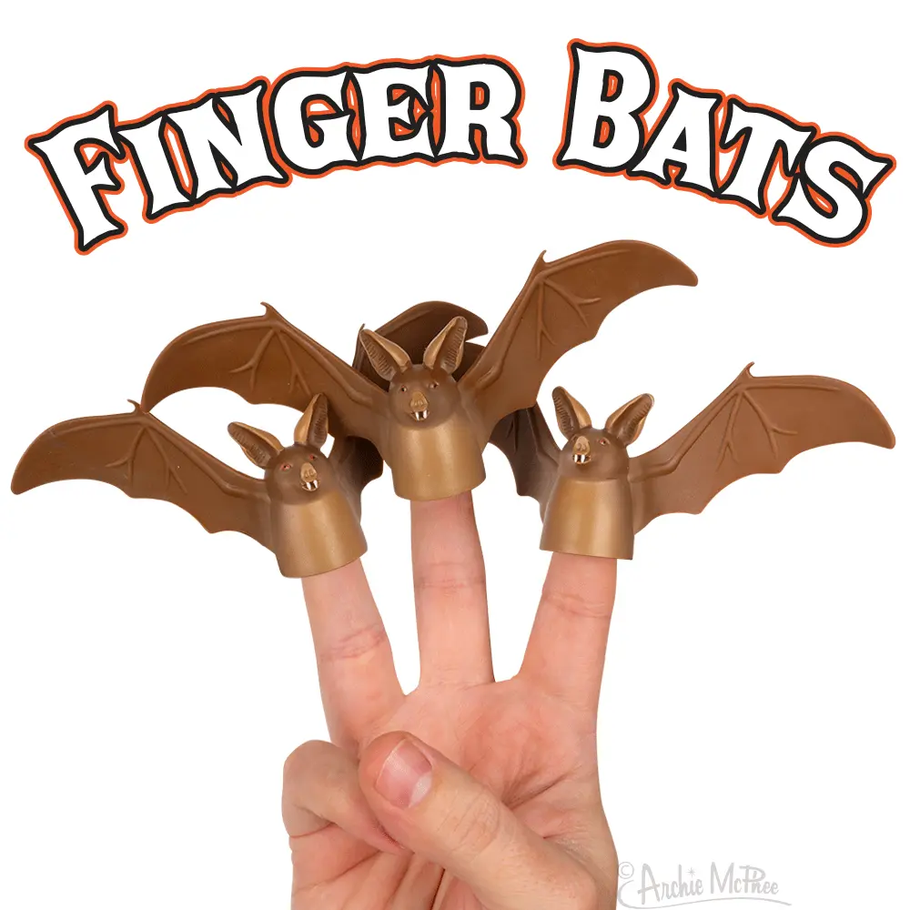 FINGER BATS Finger Puppets - 3 Piece Assortment