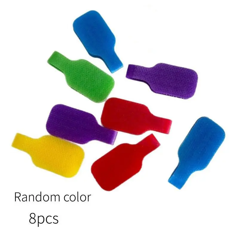 8pcs Colorful Cable Ties with Writeable Function, for Organizing and Identifying, Desk Organization, Desk Organizer, Home Office Setup, Colorful Markers, Vibrant Design, Durable Material, Strong Adhesive, Wire Markers, Cable Labels