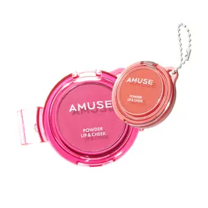 AMUSE Seoul - Powder Lip & Cheek 4g |  THE NEW IT KOREAN COSMETIC ACCESSORY, KEYCHAIN & CLIP WITH VELVETY SOFT FORMULA