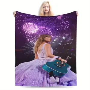 TS Era Tour Blanket - Vibrant Concert Scene Design for Home, Office and Travel Shawl - Perfect Gift, Home Decor