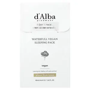 d'Alba Waterfull Vegan Sleeping Pack, 12 Packs, 0.13 fl oz (4 ml) Each d'Alba Waterfull Vegan Sleeping Pack, 12 Packs, 0.13 fl oz (4 ml) Each