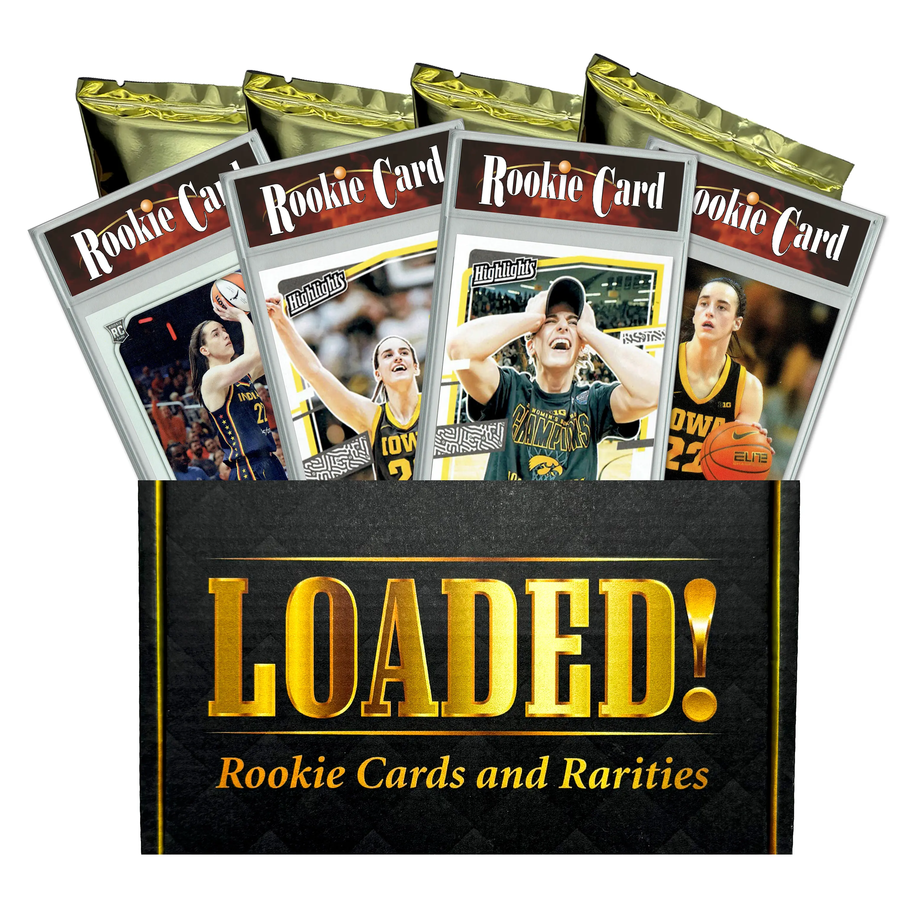 LOADED All Caitlin Clark WNBA/NIL Collectors Box: 4 Certified Mint Rookie Cards from WNBA Panini Instant, Prizm, Monopoly, Bowman University & Topps Now