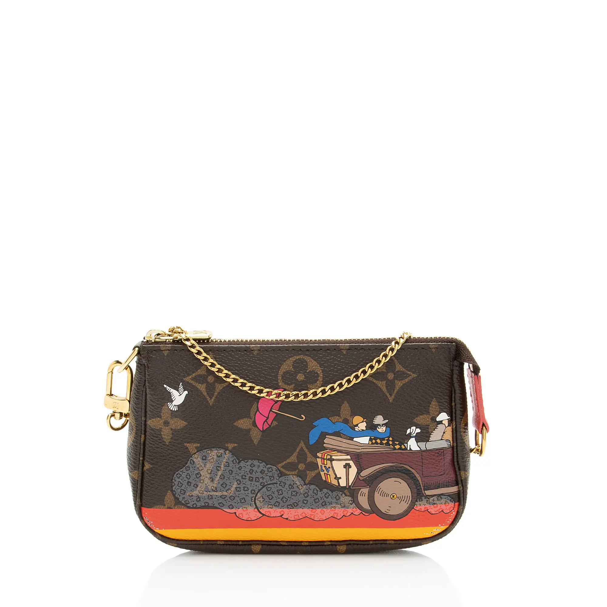 Pre-owned Louis Vuitton Leather Clutches & Wristlets Limited Edition Monogram Canvas Animation Evasion Mini Pochette Accessoires