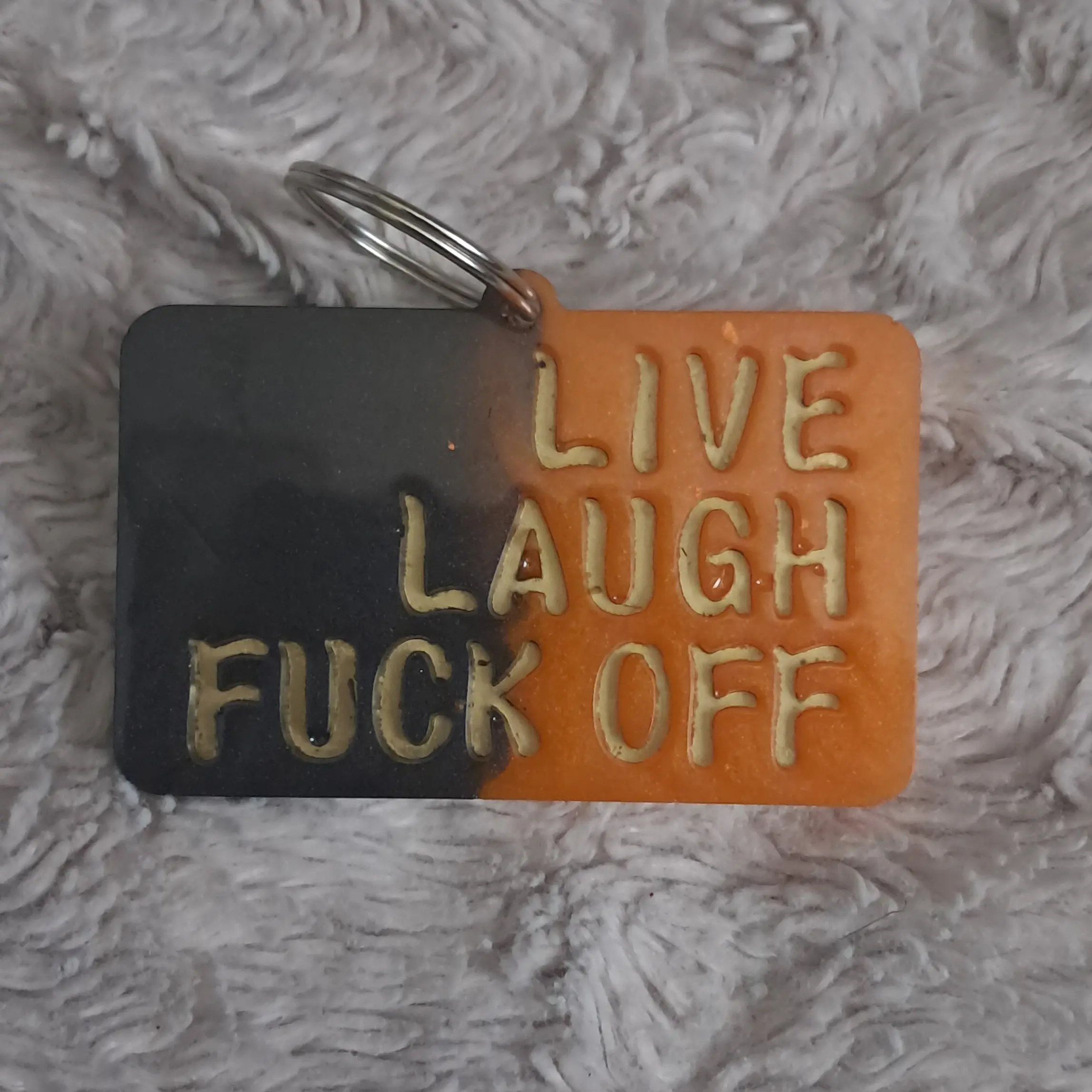 Resin Swearword Keyring