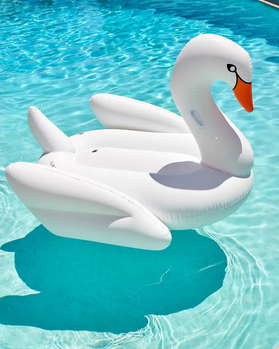 Funboy White Swan Pool Float Swimming Toys Funboy White Swan Pool Float Swimming Toys