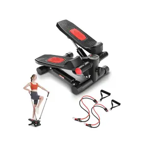 outstanding quality  ANCHEER Stair Resistance Bands Steppers For Exercise Mini With LCD Monitor Hydraulic Fiess Stepper 250LBS Loading Capacity