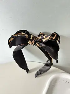 Leopard Print Bow Hairband, Fashionable Accessory for Autumn Winter, Stylish Headband for Friends Family Outings, Trendy Hair Accessories,mothers day gift ,mothers day gift ideas, Bow Headbands
